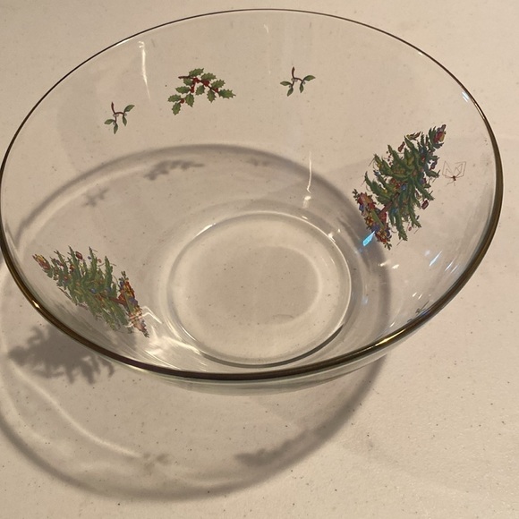 Spode glass salad bowl 9 inch - Picture 2 of 5